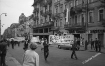 Protestní průvod, Mariánské Lázně, srpen 1968