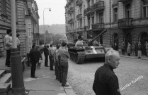 Tank v ulici, Mariánské Lázně, 1968